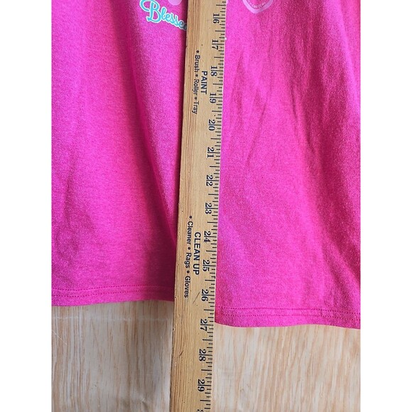 NEW! Blessed Girl JESUS ANCHOR HEBREWS 6;19 MEDIUM SLEEVE Pink Cotton - Picture 5 of 7